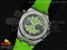 Royal Oak Offshore Diver Chronograph Green Dial on Green Rubber Strap A3126