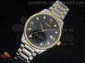 Master Automatic SS/YG Black Dial Roman & Diamond Markers on Bracelet A2824