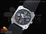 BR 03-93 GMT SS 1:1 Best Edition Black Dial on Black Leather Strap A2836