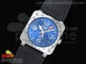 BR 03-93 GMT SS 1:1 Best Edition Blue Dial on Black Leather Strap A2836