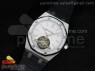 Royal Oak 41mm Tourbillon SS Silver Dial Diamonds Bezel on Black Leather Strap