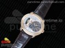 Millennium Series 15350 RG V9F 1:1 Best Edition Skeleton Gray Dial on Dark Brown Leather Strap A4101