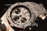 Royal Oak Chronograph White Dial With Black Sub Dial Strap Swiss Valjoux 7750 26331ST.OO.1220ST.03