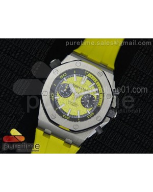 Royal Oak Offshore Diver Chronograph Yellow Dial on Yellow Rubber Strap A3126