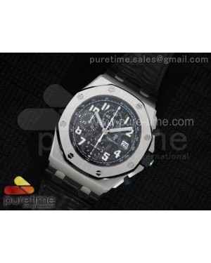 Royal Oak Offshore Black Themes JF Best Edition on Black Leather Strap A7750