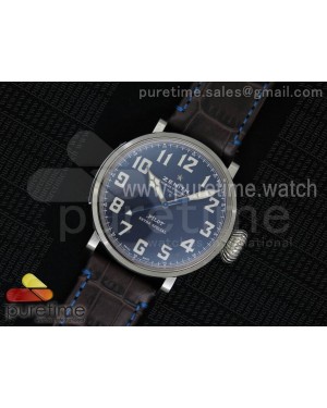 Pilot Type 20 Extra Special SS V6F 1:1 Best Edition Blue Dial on Brown Leather Strap A2824