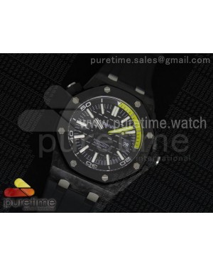 Royal Oak Offshore Diver Forged Carbon 1:1 V6F Best Edition on Rubber Strap A2824 (Free Extra Rubber Strap)